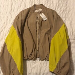 Dries Van Noten Beige Bomber Jacket